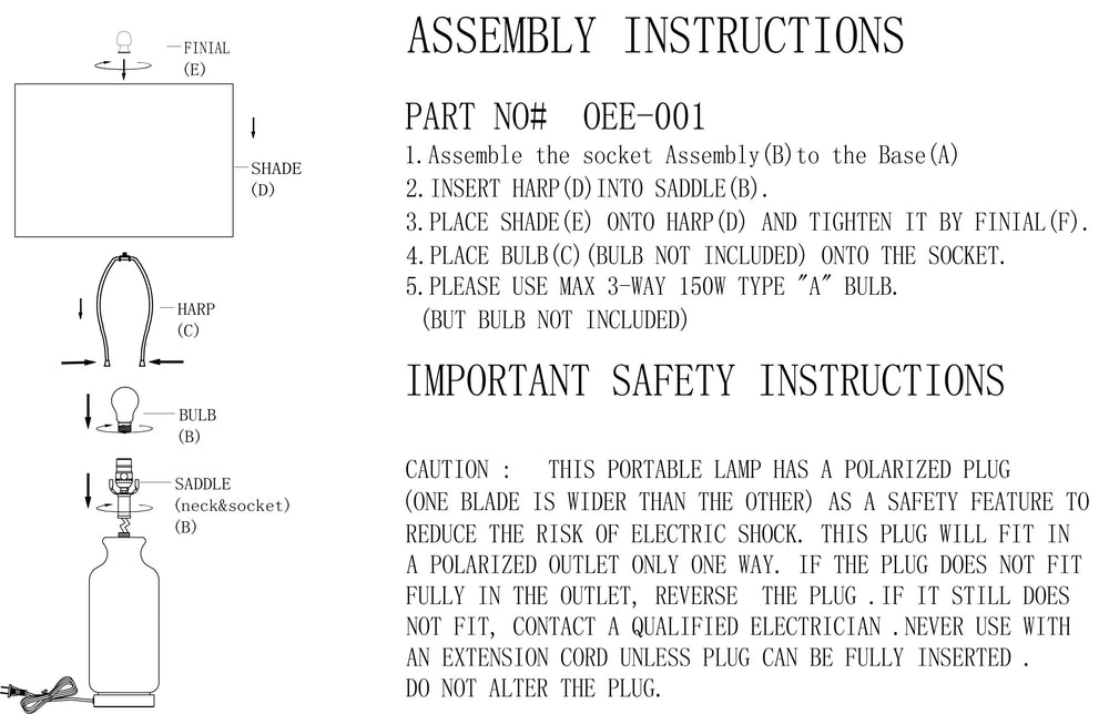 Surya Oconee Modern 26" Accent Table Lamp - Chic Steel & Glass Design For Stylish Home Illumination Body, Cream,Base, Metallic ,Brass,Shade, White,Finial, Metallic ,Brass,Harp, Metallic ,Brass,Cord, Translucent Glass,Steel,Linen,Iron Oee-001