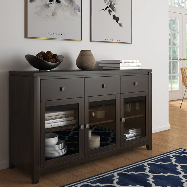 English Elm Cosmopolitan Sideboard Buffet - Handcrafted Mahogany Elegance With Ample Storage & Modern Design B136P158547