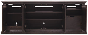 Hooker Furniture Driftwood Oak Credenza with Wine Storage and Media Shelves for Rustic Living Rooms 6820-55490-99