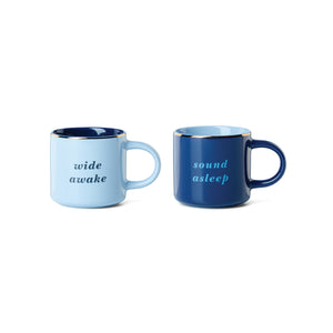 Lenox Kate Spade Wide Awake & Sound Asleep Mugs, Set of 2 Blue, NO COLOR STONEWARE 897463