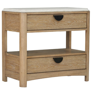 Parker House Escape - Bedroom 2 Drawer Nightstand Glazed Natural Oak Rubberwood Solids / Oak Veneers BESC#51302