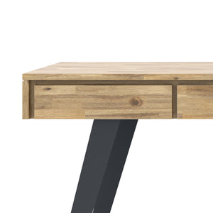 English Elm Lowry Desk - Modern Industrial Design In Distressed Golden Wheat With Storage & Durability Features B136P158877