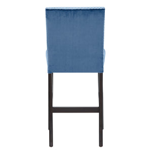 Homelegance By Top-Line Saber Nailhead Velvet Upholstered Chairs (Set of 2) Blue Wood