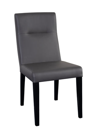 Porter Designs Porter Verona Contemporary Dining Chairs (Set Of 2) - Stylish Gray Faux Leather With Black Legs Gray Fabric 07-204c-02-552
