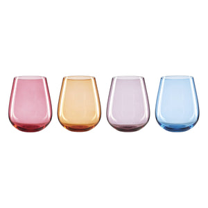 Lenox Oneida True Colors Stemless Wine Glasses, Set of 4 Multi, MULTI GLASS,CRYSTAL 895931