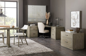 Hooker Furniture Linville Adjustable Norwood Friendship Table In Mink Oak Veneer With Antique Pewter Bands, Expandable 6150-75206-85