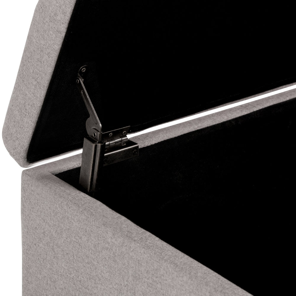 English Elm Dover Storage Ottoman Bench - Cloud Grey Fabric With Ample Storage & Stylish Seating For Any Room B136P159035