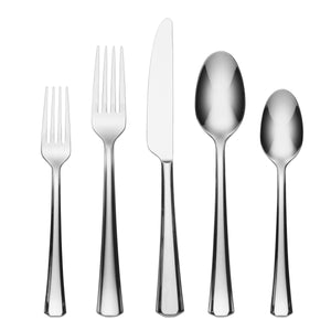 Lenox Oneida Bleeker 20 Piece Everyday Flatware Set, Service for 4 Metallic, STAINLESS METAL 896121