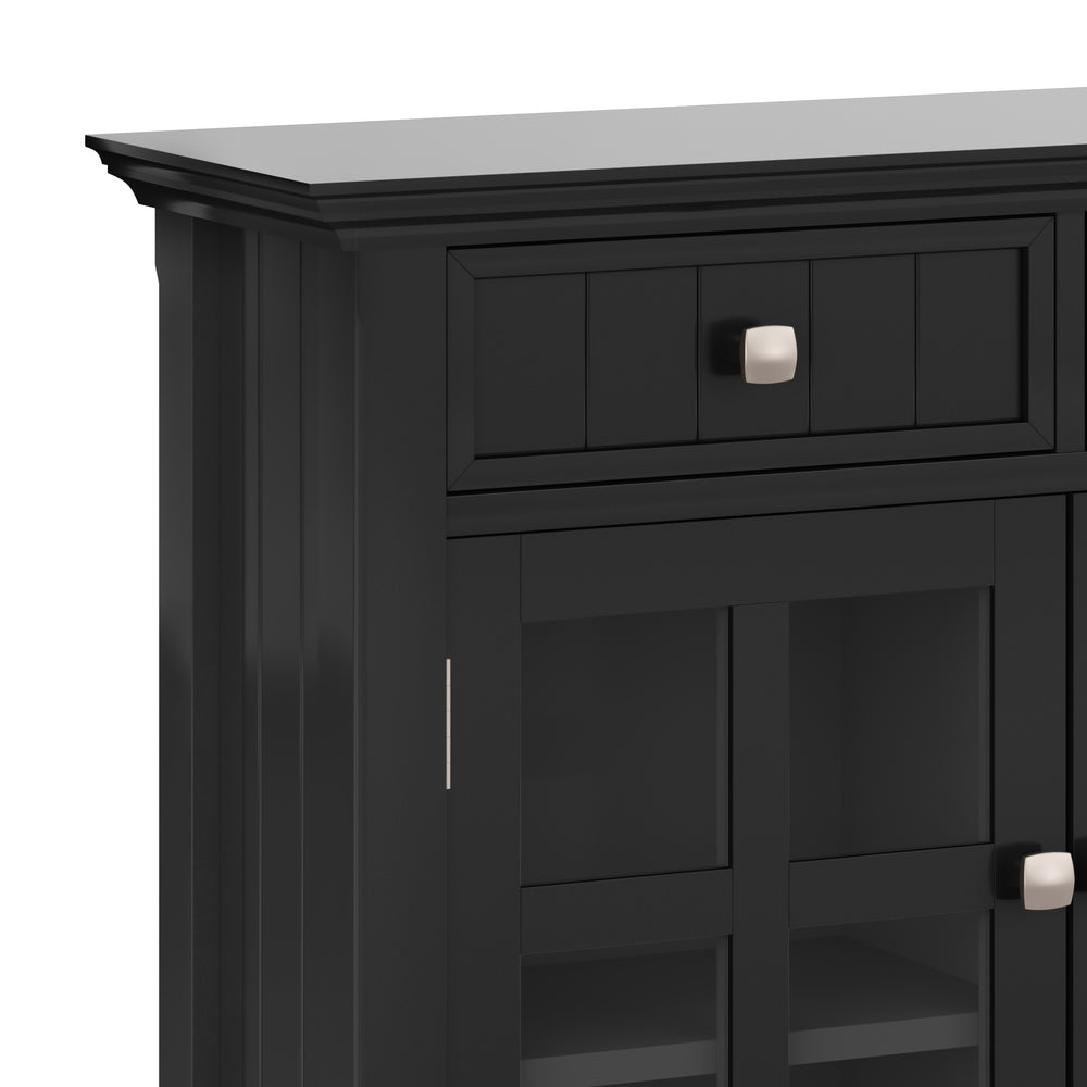 English Elm Acadian Entryway Storage Cabinet - Timeless Black Design With Adjustable Shelves & Drawers For Organization B136P158291