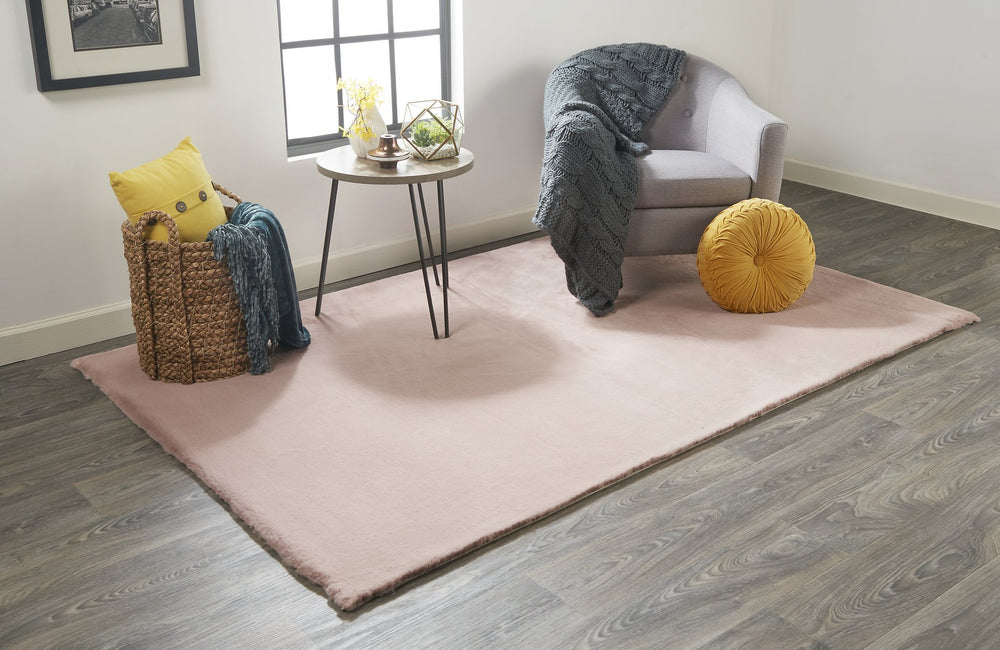 Feizy Rugs Luxe Velour Collection: Elegant And Durable High Pile Polyester Rug For Modern And Rustic Spaces Pink Polyester Lxv4506fpnk000s66