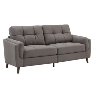 Homelegance By Top-Line Tawnie 83" Wide Microfiber Arm Sofa Grey Microfiber
