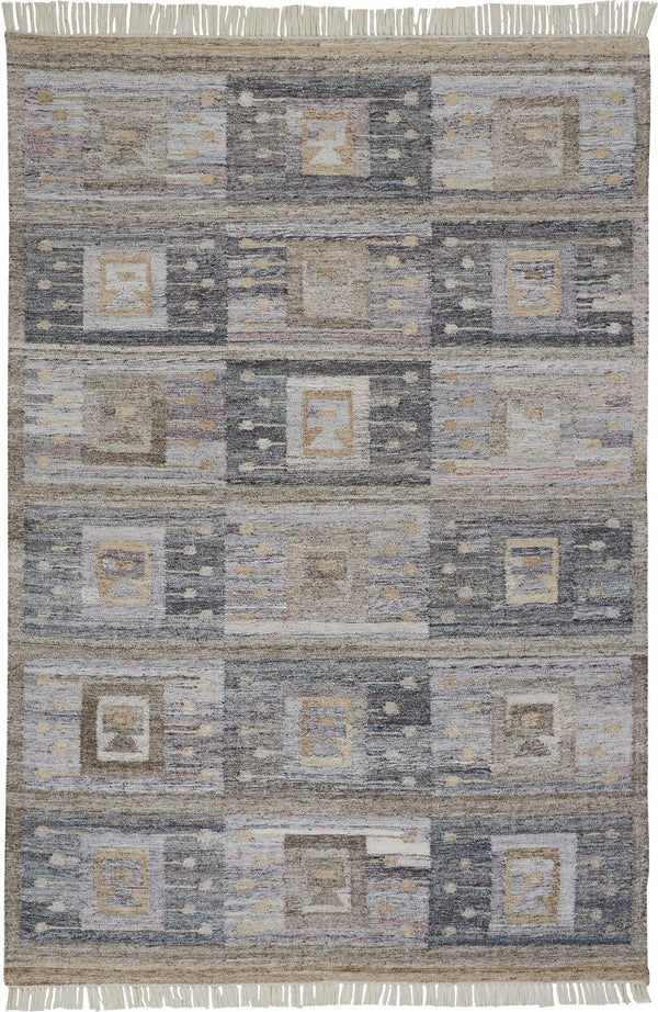 Feizy Rugs Beckett Eco-friendly Handwoven Low Pile Rug With Stylish Geometric Motifs For Modern Spaces Gray,Taupe,Tan Pet 8900816fchlmlth50