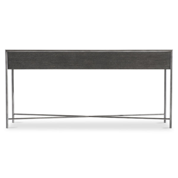 Bernhardt Bernhardt Outline Console Table Kohl Finish — 68" Wire‑Brushed Oak Top, Textured Steel Base, Modern Elegance 360920