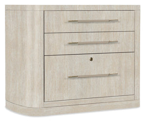 Hooker Furniture Modern Mood Lateral File With Quartered Oak Veneer, Leather-Wrapped Pulls & Locking File Drawer 22.00 L x 38.00W x 30.25H 6850-10466-80