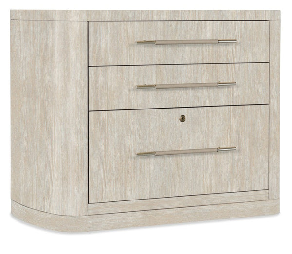 Hooker Furniture Modern Mood Lateral File With Quartered Oak Veneer, Leather-Wrapped Pulls & Locking File Drawer 22.00 L x 38.00W x 30.25H 6850-10466-80