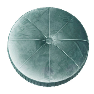 New Pacific Direct Helena Velvet Round Ottoman – Elegant Plush Upholstery With Wooden Legs, Perfect For Any Décor! Emerald 100% Polyester 1600007-185-npd