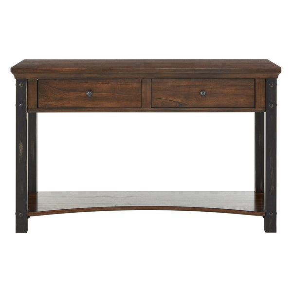 Homelegance By Top-Line Beniz Wood Finish Sofa Table Brown Wood
