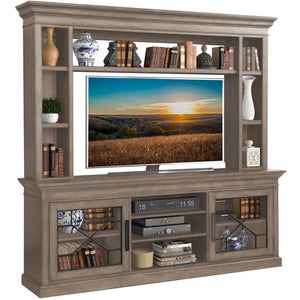 Parker House Sundance - Sandstone 92 In. Console with Hutch Sandstone Hardwood Solids / Mindi Veneers SUN#92-3-SS