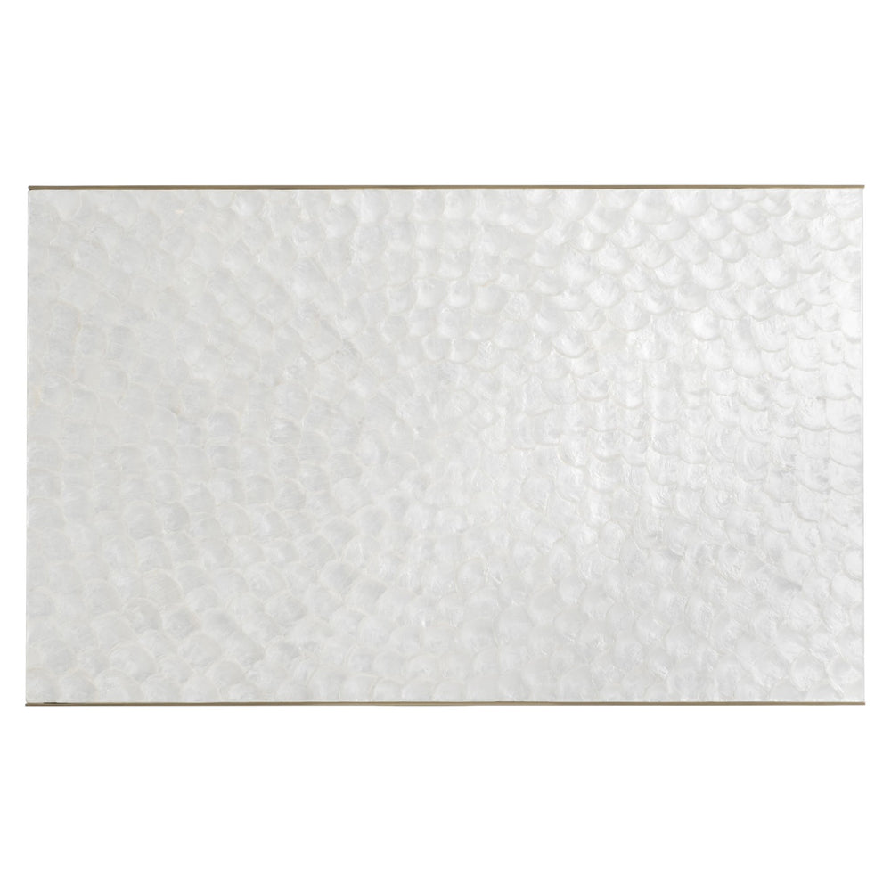 Bernhardt Bernhardt Capiz Shell Aster Cocktail Table With Brass-Plated Base, 52" Rectangular Luxe Accent 321021