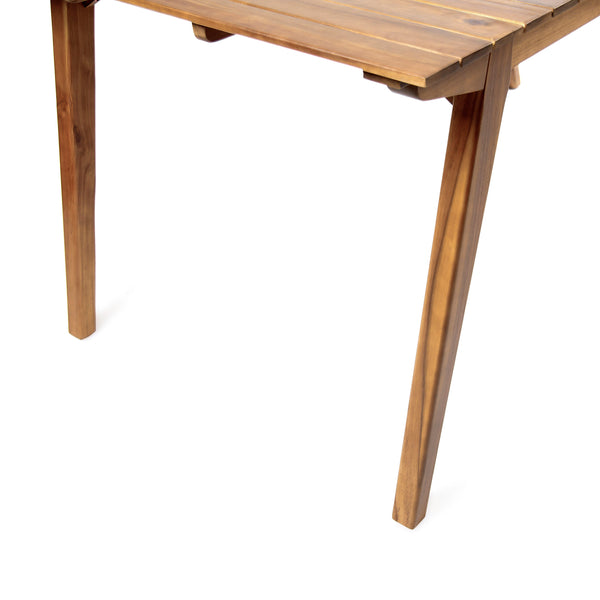 English Elm Outdoor Acacia Wood Rectangular Patio Dining Table Seats Six with Teak Finish 60388.00