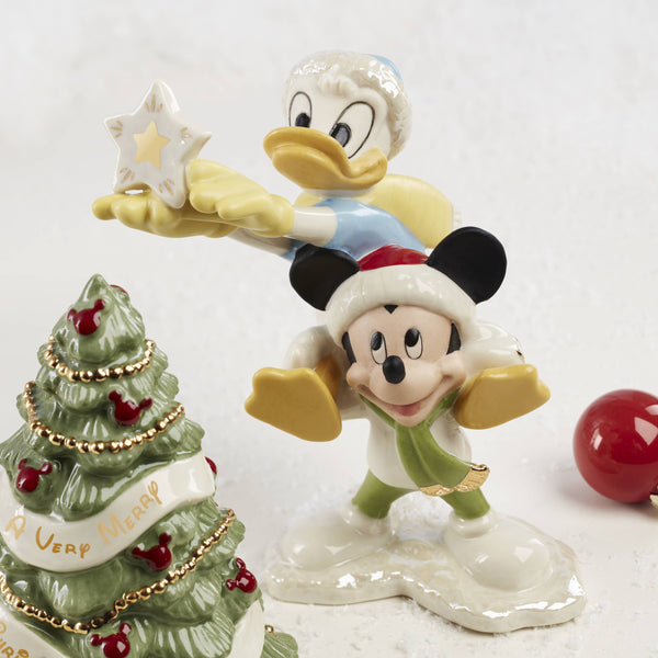 Lenox Disney Winter Fun 5-Piece Figurine Set Ivory, IVORY PORCELAIN 897079