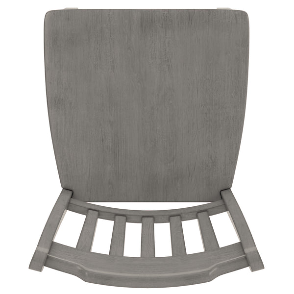 Homelegance By Top-Line Juliette Slat Back Bar Height Chairs (Set of 2) Grey Rubberwood