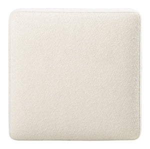 Hooker Furniture Melange Dream Weaver Pouf Inverness Natural Upholstery, Champagne Trim, Skirted Square Seat For Versatile Use 628-50734-05