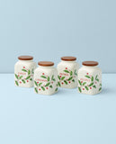 Lenox Holiday Baking Spice Jars, Set of 4 Multi, WHITE PORCELAIN 895048