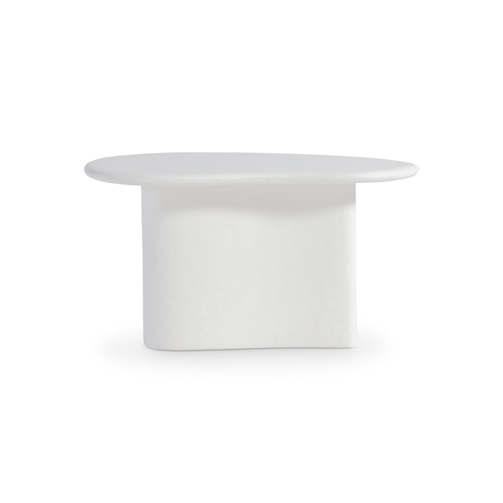 Bernhardt Bernhardt Fresco Outdoor Accent Table Reinvents Patios With Sculptural Grconcrete Design, Chalky White Finish X09111