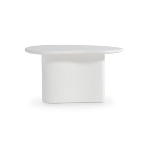 Bernhardt Bernhardt Fresco Outdoor Accent Table Reinvents Patios With Sculptural Grconcrete Design, Chalky White Finish X09111