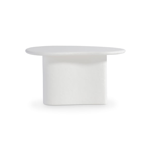 Bernhardt Bernhardt Fresco Outdoor Accent Table Reinvents Patios With Sculptural Grconcrete Design, Chalky White Finish X09111