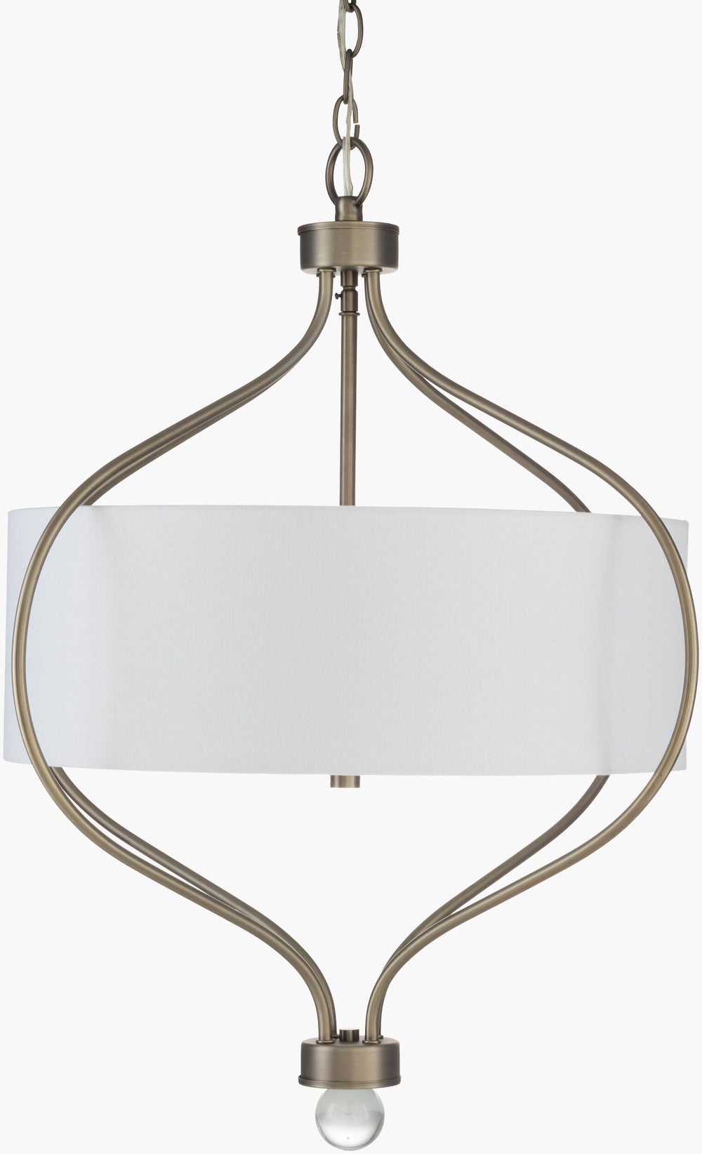 Surya Ogee Pendant Lighting - Elegant Steel Fixture For Warm Glow, 24" X 24" X 28" - Perfect For Any Room Fixture, Metallic ,Nickel Steel Oge-004