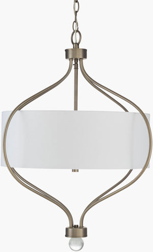 Surya Ogee Pendant Lighting - Elegant Steel Fixture For Warm Glow, 24" X 24" X 28" - Perfect For Any Room Fixture, Metallic ,Nickel Steel Oge-004