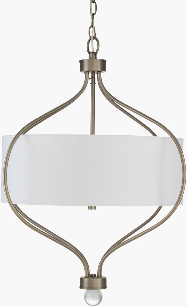 Surya Ogee Pendant Lighting - Elegant Steel Fixture For Warm Glow, 24" X 24" X 28" - Perfect For Any Room Fixture, Metallic ,Nickel Steel Oge-004