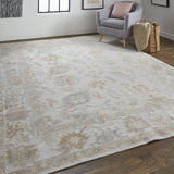 Feizy Rugs Wendover Eco-friendly Hand-knotted Low Pile Oriental Rug - Timeless Floral Design For Indoor & Outdoor Ivory,Tan Pet Wnd6847fbge000f00