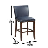 Steve Silver Tiffany KD Counter Chair Navy, Set of 2 TF650CCNV