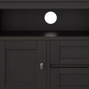 English Elm Warm 72" Tv Media Stand - Handcrafted Hickory Brown Storage Solution With Cable Management & Style B136P159713-GIGA