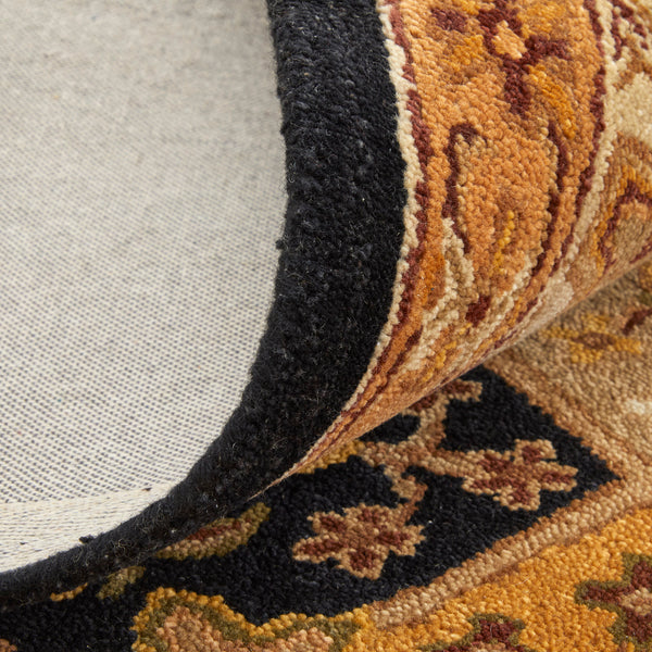 Feizy Rugs Wagner Hand Tufted Wool Rug - Durable, Stain-resistant Design Perfect For High-traffic Areas Gold,Tan,Black Wool Wgr8943fblkmltf00
