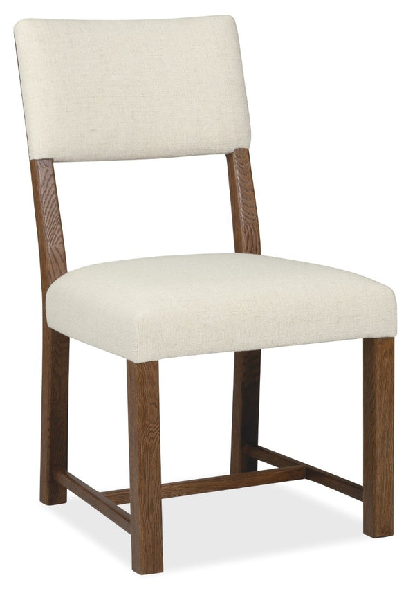 Hooker Furniture Driftwood Driftwood Upholstered Side Chair With Worn Saddle Finish, Open-Back Comfort For Dining Rooms 6820-75410-85