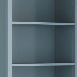 English Elm Amherst 30-Inch Solid Wood 5-Shelf Bookcase In French Blue - Elegant Storage For Any Room Style B136P158327