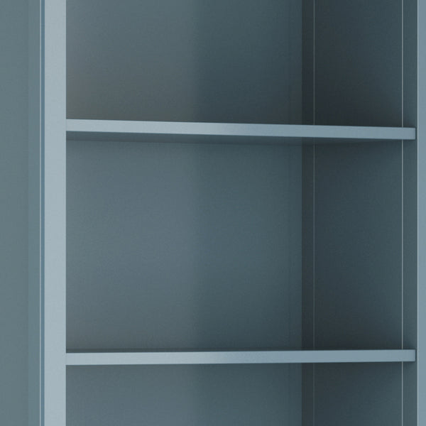 English Elm Amherst 30-Inch Solid Wood 5-Shelf Bookcase In French Blue - Elegant Storage For Any Room Style B136P158327
