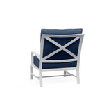 Bristol Club Chair Canvas Flax in Spectrum Indigo w/ Self Welt SW501-21-48080 Sunset West