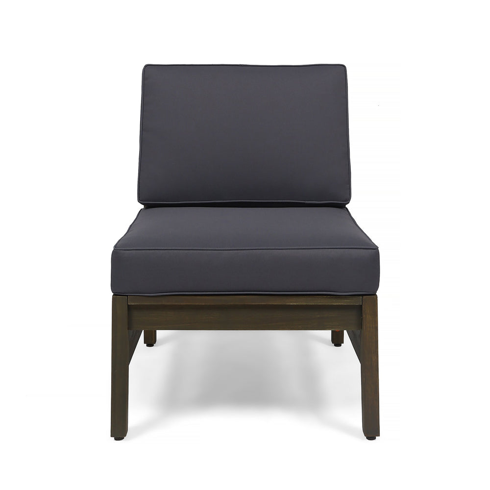 English Elm Perla Armless Accent Chair Tailored Low Profile Upholstered Seat for Living Room 58941.00MGDGRY