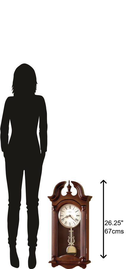 Hekman Furniture 625253 Elegant Windsor Cherry Wall Clock With Dual-chime, Automatic Volume Control & Timeless Design Windsor Cherry Everett Wall Clock 625253