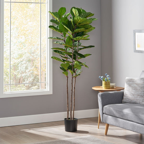 English Elm 180cm Artificial Fiddle Leaf Fig Tree 72 Leaves Faux Botanical Indoor Decor 70522.00
