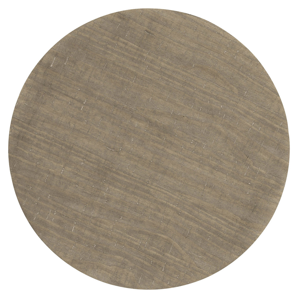 Bernhardt Bernhardt Criollo Round Cocktail Table With Hand-Distressed Wood Top & Scrollwork Steel Base, Rustic Elegance 302015