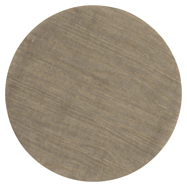 Bernhardt Bernhardt Criollo Round Cocktail Table With Hand-Distressed Wood Top & Scrollwork Steel Base, Rustic Elegance 302015