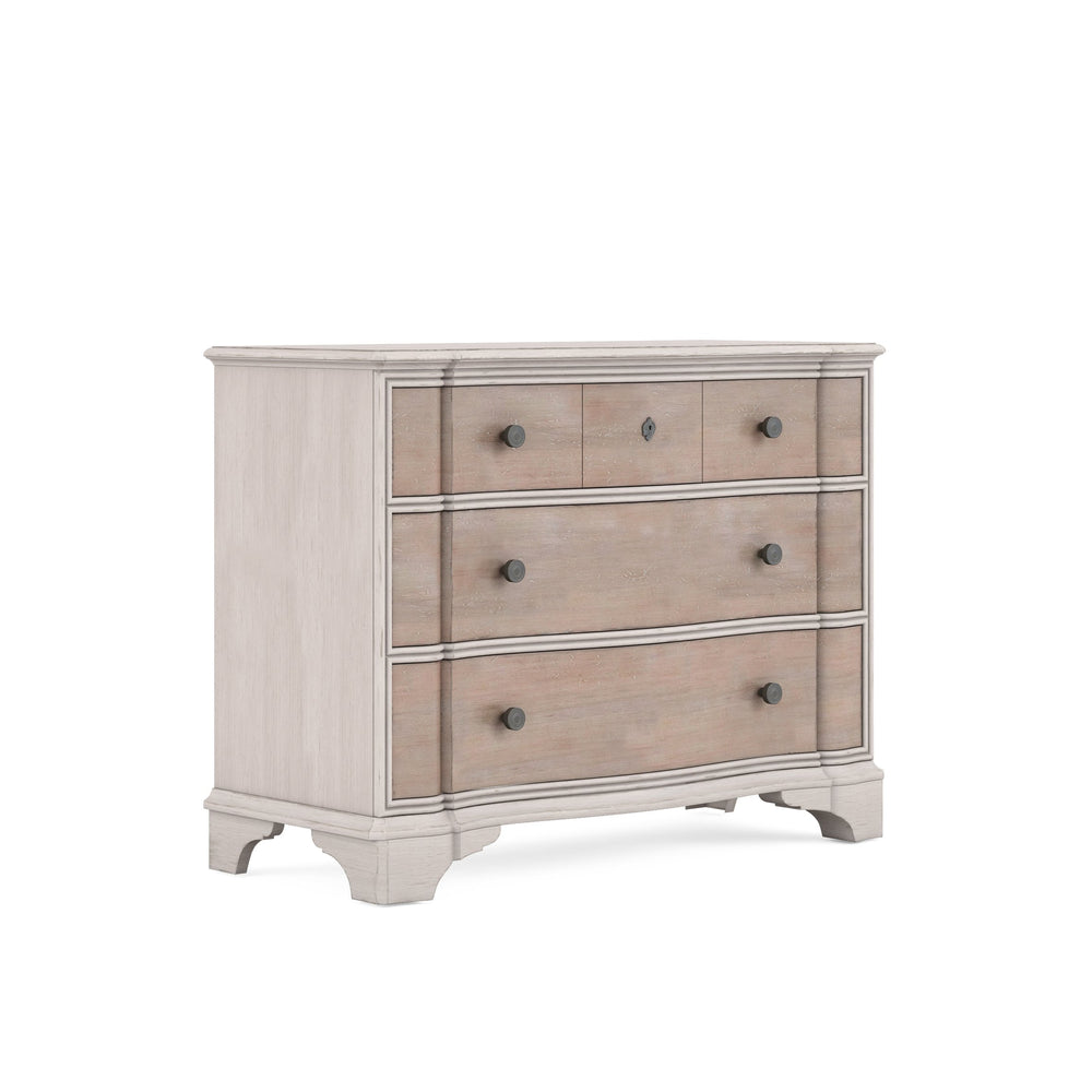 A.R.T. Furniture Alcove Bachelor’S Chest - Elegant Belgian Ivory Finish, Cedar-lined Drawers & Stylish Storage Solution Light Brown, White Acacia Solids,Maple Veneers,Metal 321148-2801