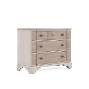 A.R.T. Furniture Alcove Bachelor’S Chest - Elegant Belgian Ivory Finish, Cedar-lined Drawers & Stylish Storage Solution Light Brown, White Acacia Solids,Maple Veneers,Metal 321148-2801