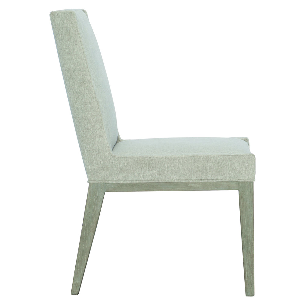 Bernhardt Bernhardt Linea Side Wing Chair Cerused Greige Solid Ash Upholstered Seat Rustic-Modern Comfort 384547G